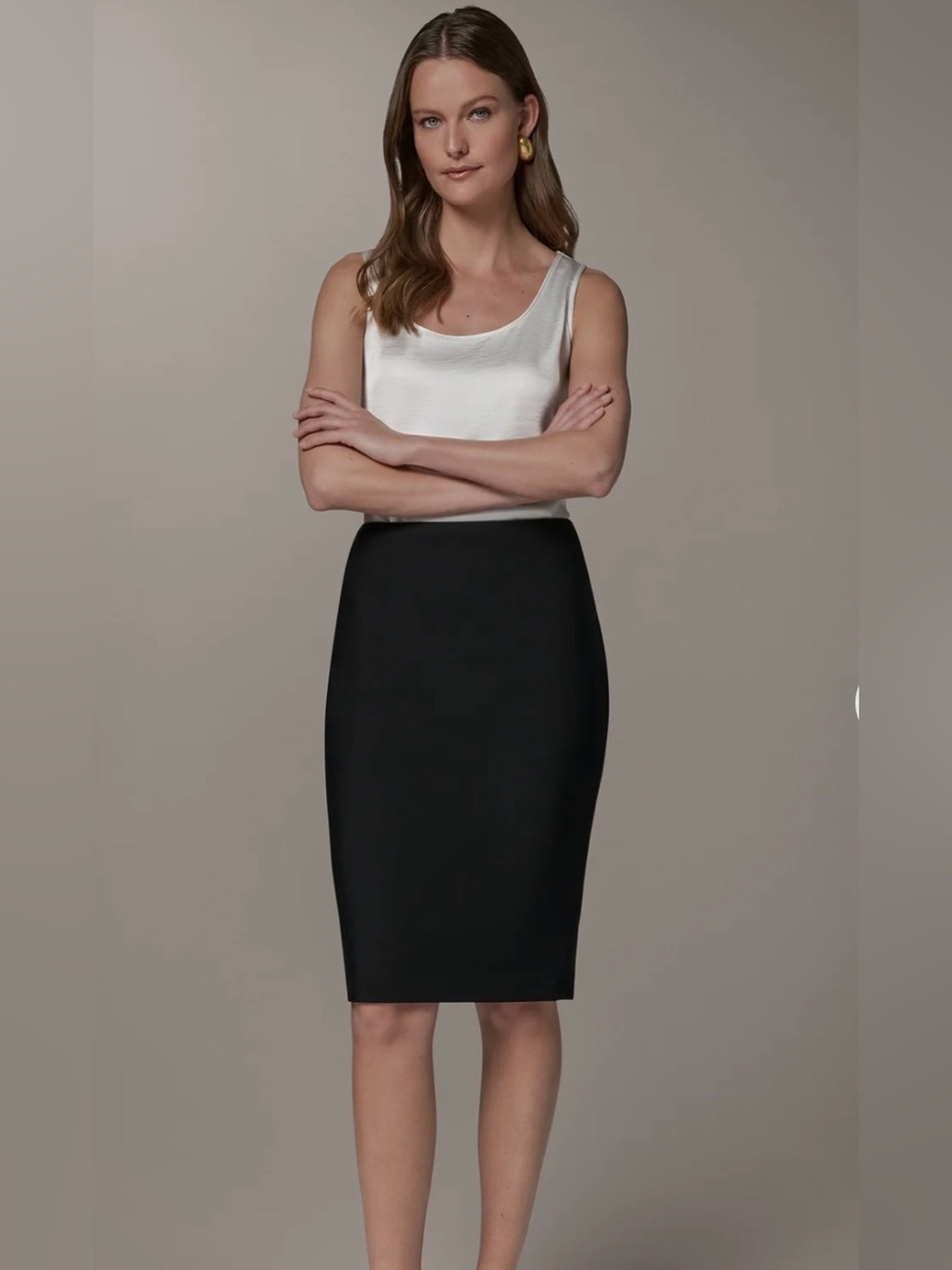 Donna Karan New York Black Stretch Pencil Skirt Size 4 NWOT